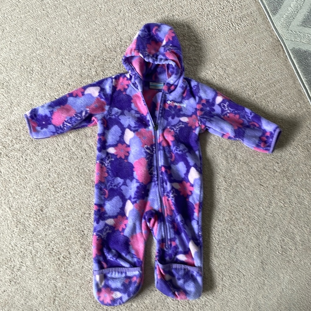 Baby Girl Columbia Snowtop Fleece Lightweight Bunting